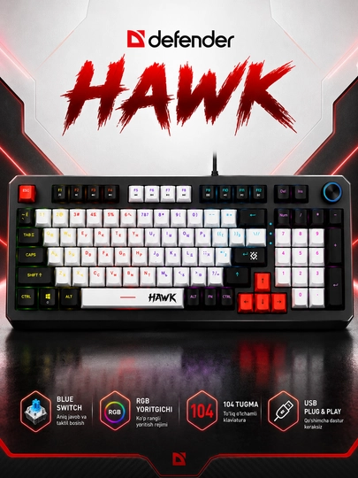 Клавиатура Defender Hawk GK-418