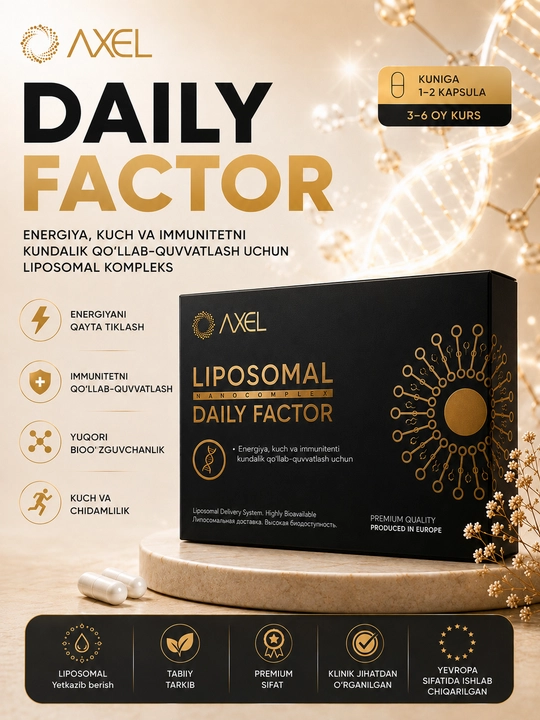 Liposomal Daily Factor — organizmni kundalik qo‘llab-quvvatlash uchun kompleks - 