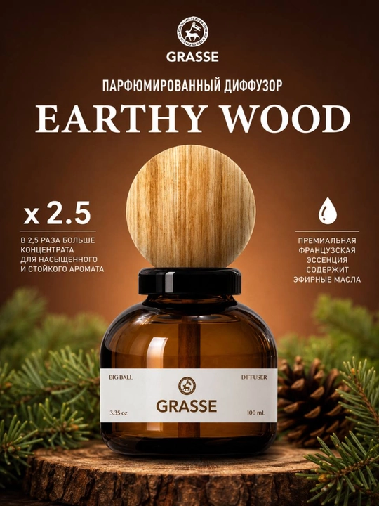 GRASSE BIG BALL DIFFUSER 100 ml xushbo‘y diffuzor, 4 xil aroma - 