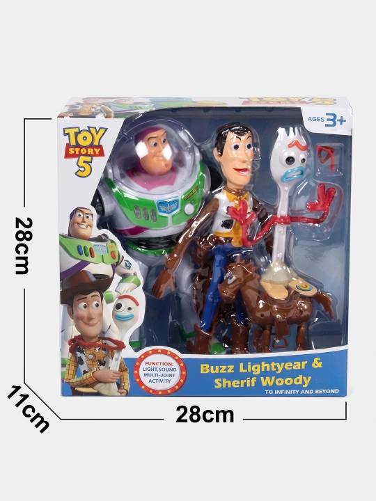 Toy Story 5 figuralar to'plami: Buzz Layter, Vudi, Forki, Bulzay
