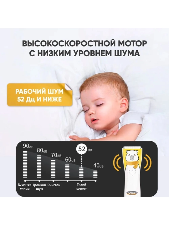 Bolalar soch olish mashinkasi VGR / Simsiz xavfsiz trimmer