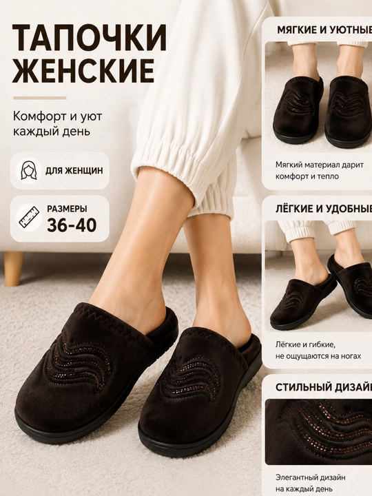 Ayollar shippaklari, Uy uchun shippaklar,Yumshoq shippaklar, Irinka kashtali, Gezer - 