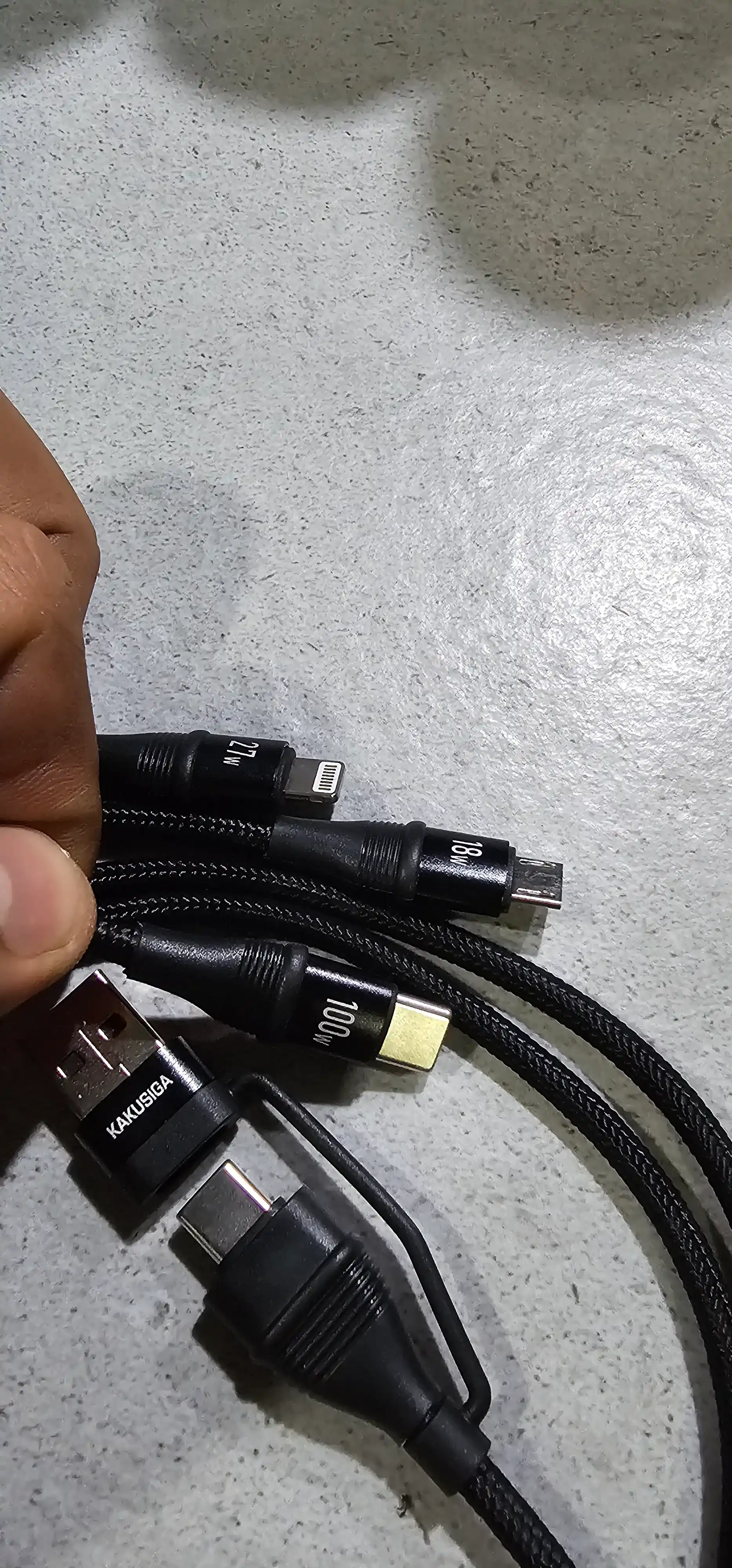 KAKUSIGA 100W 6-в-1 кабель для быстрой зарядки и передачи данных 1,2 м