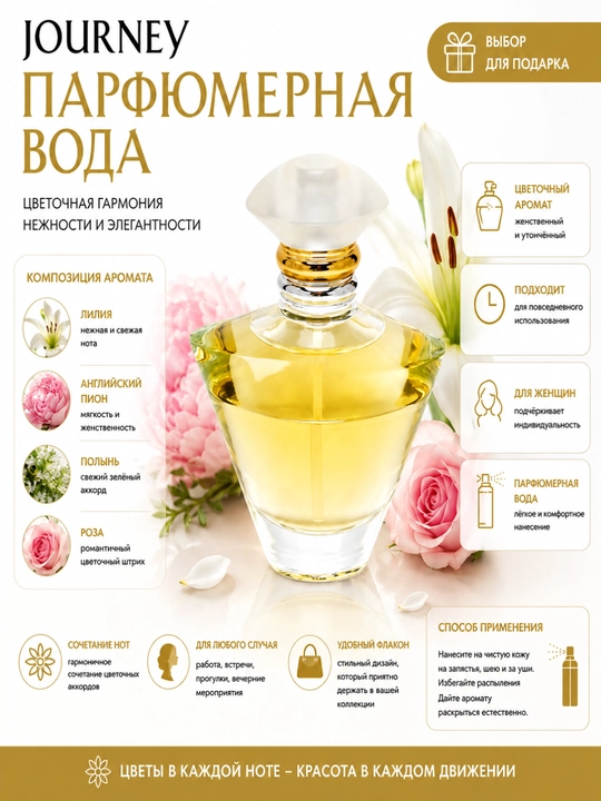 Parfyumlangan suv Journey Mary Key, 50 ml - 