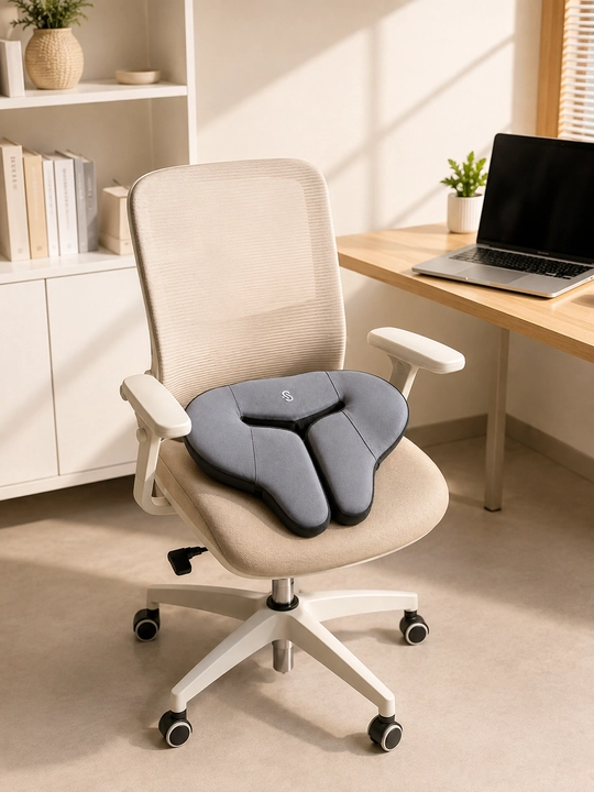 Ortopedik o‘rindiq yostig‘i, avtomobil, ofis kreslosi va stul uchun ergonomik