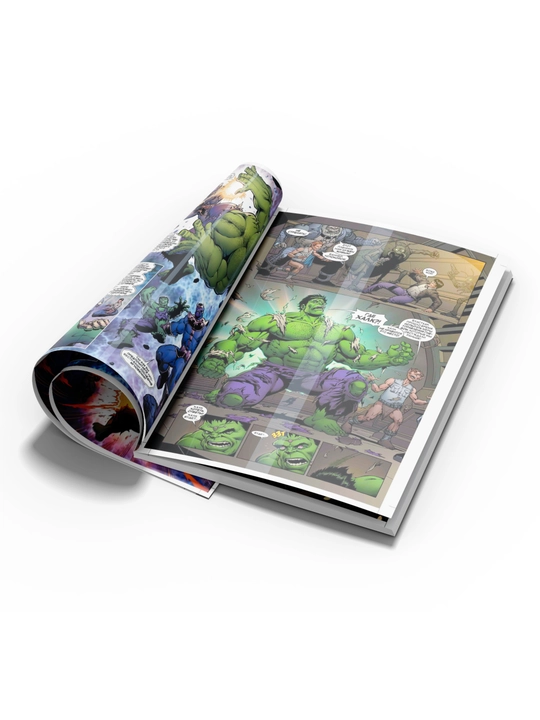 Комикс Marvel Танос против Халка Старлин книга с цветными иллюстрациями
