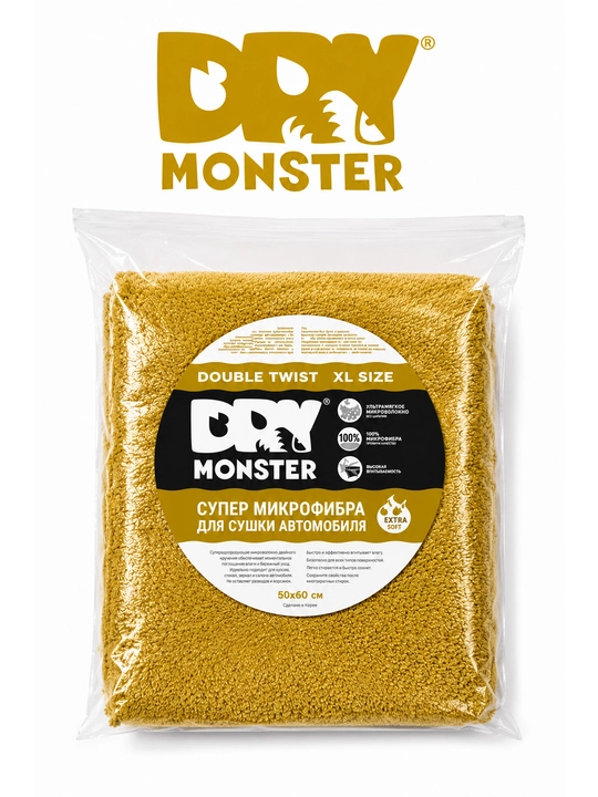 Полотенце для автомобиля DRY MONSTER, микрофибра для сушки машины, тряпка для авто