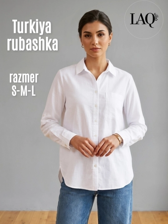 Ayollar ko‘ylagi, ayollar bluzkasi, uzun yengli klassik ko‘ylak, S-M-L-XL, Turkiya - 