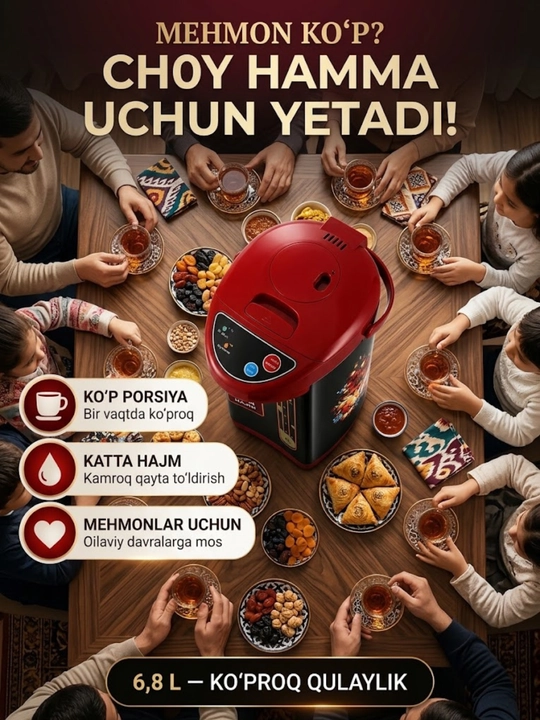 Термопот 6.8 L termopot  tefal termoz  termopot elektr choynak termos