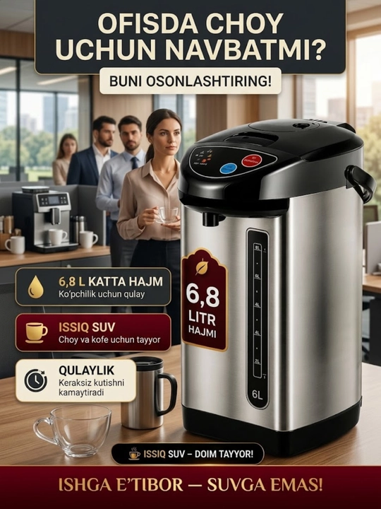Термопот 6.8 L termopot  tefal termoz  termopot elektr choynak termos