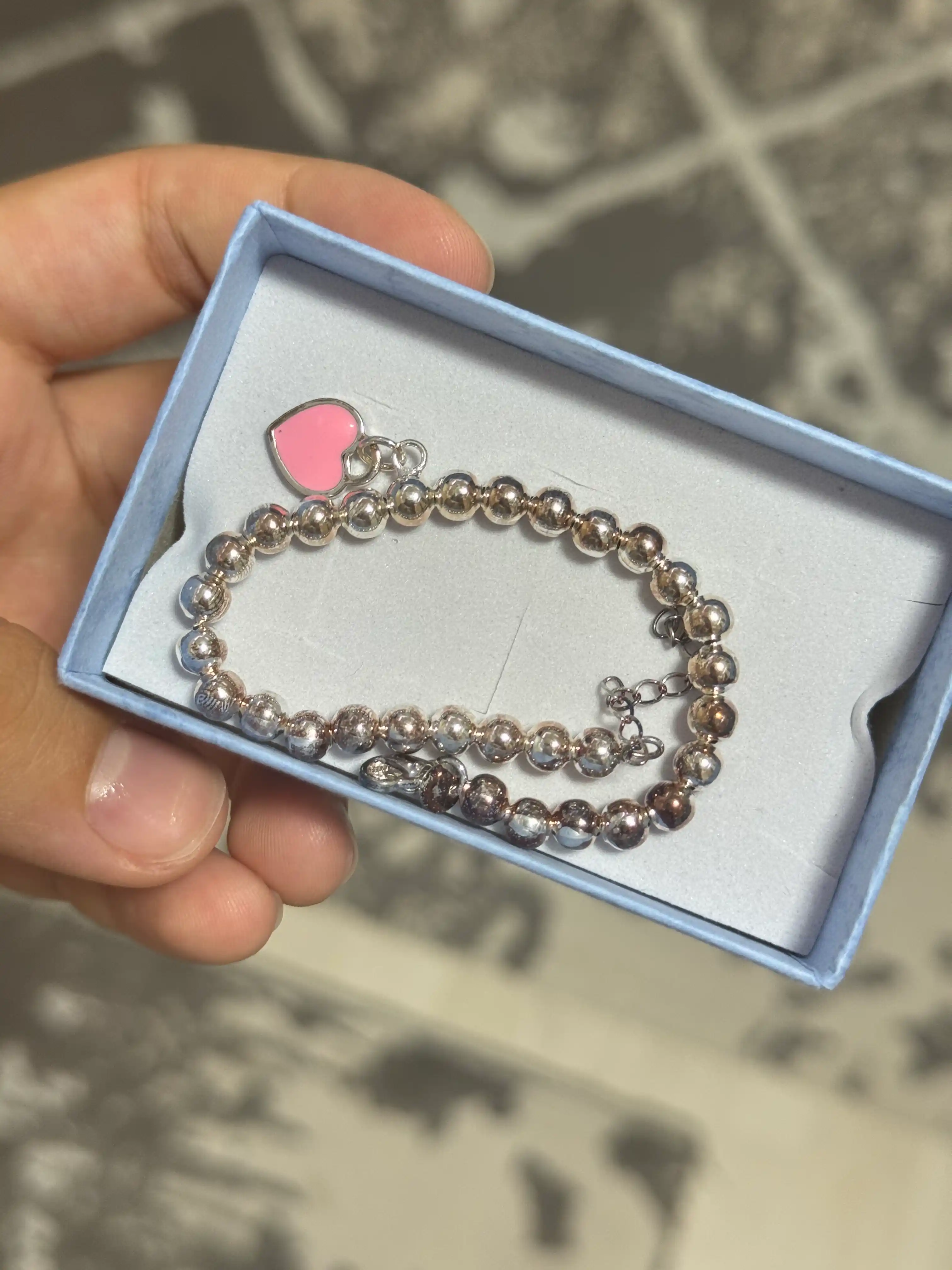 Женский браслет с подвеской в форме сердца Tiffany серебряное покрытие