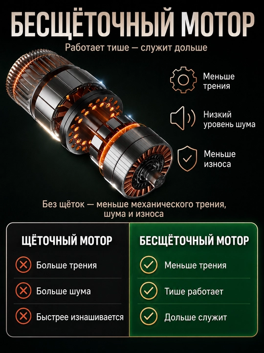 Массажёр для шеи и плеч с эффектом рук, бесщёточный мотор, подогрев, 3 режима