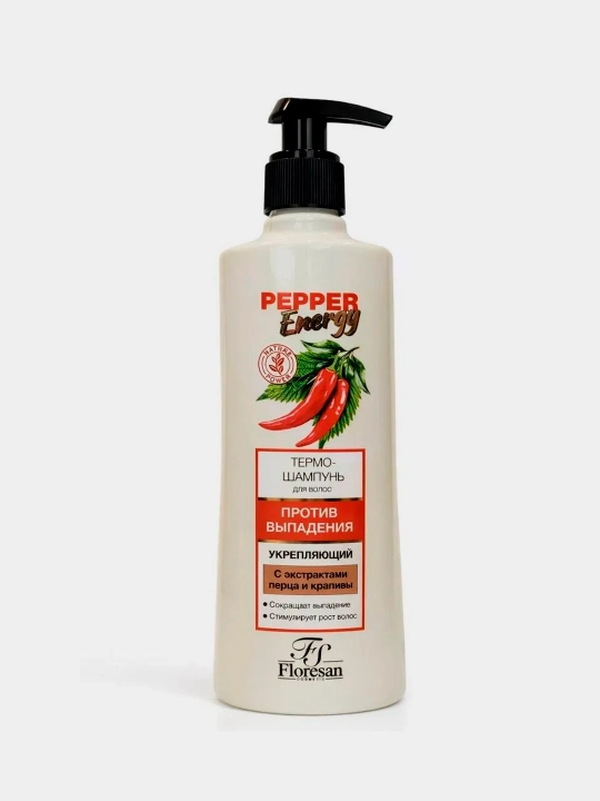 Термо-шампунь "Pepper Energy" против выпадения волос с экстрактом перца, 400 мл - 