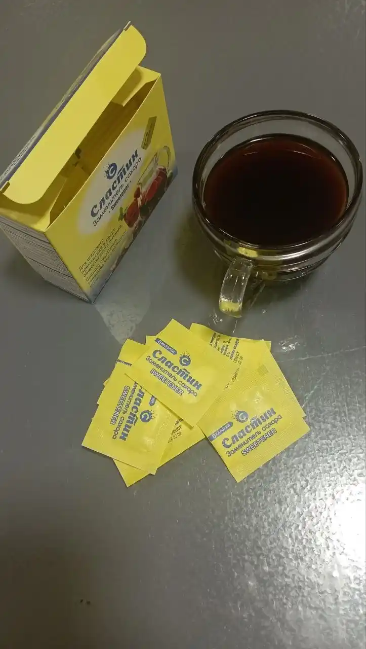 Shakar o‘rnini bosuvchi shirinlashtiruvchi, Slastin sashе-paketlarda, 100 dona, 100 gr