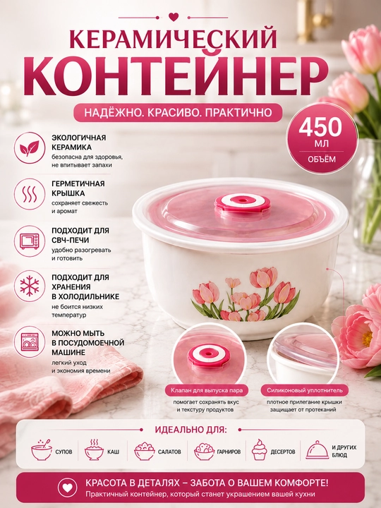 3 ланч-бокса для сохранения еды теплой, удобные и прочные