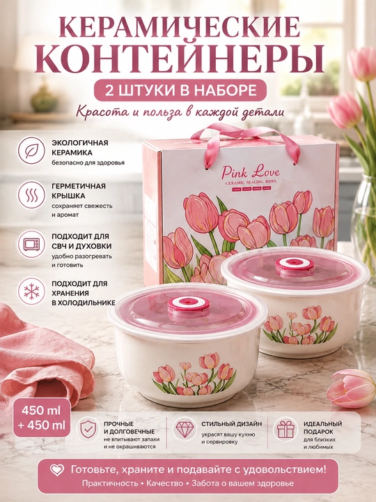 Ovqatni issiq saqlovchi 3 shishali lanch boks, termal idishlar, qulay va mustahkam - 