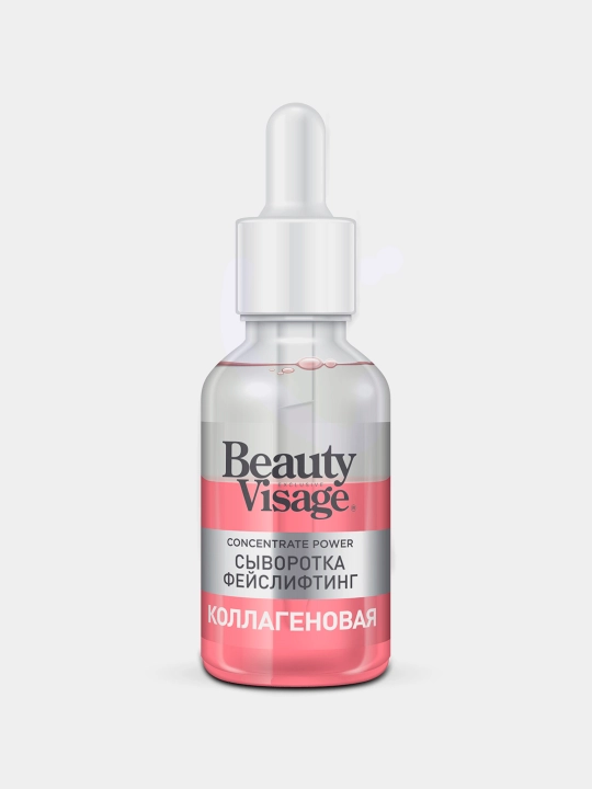 Yuz, bo‘yin va dekolte sohasi uchun "Beauty Visage" kollagenli yuz ko‘tarish zardobi, 30 ml
