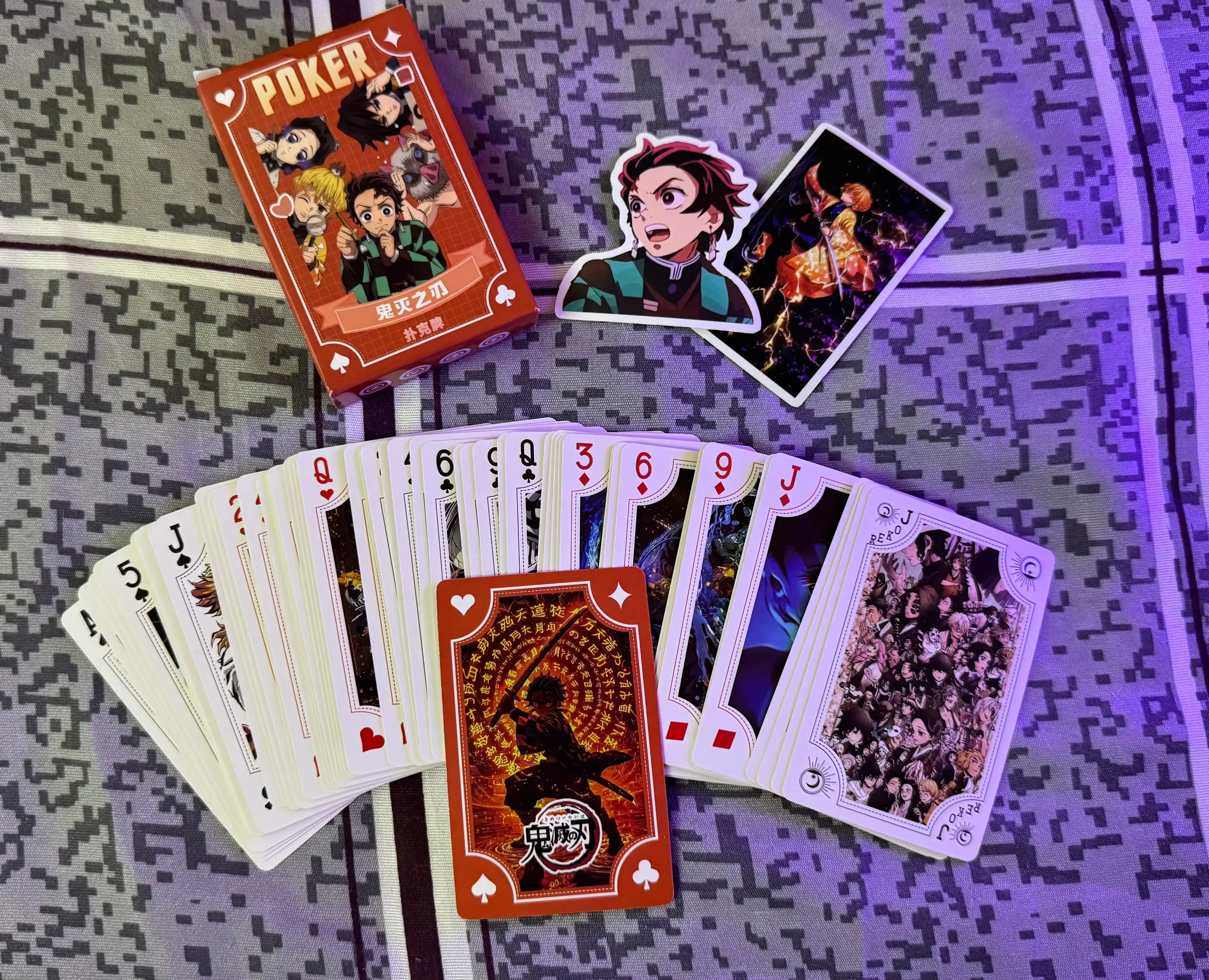 Игральные карты аниме Клинок рассекающий демонов  Demon slayer коллекционные карты покера