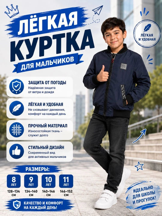 Детская куртка для мальчика, демисезонная, осенняя и весенняя, лёгкая,детская куртка