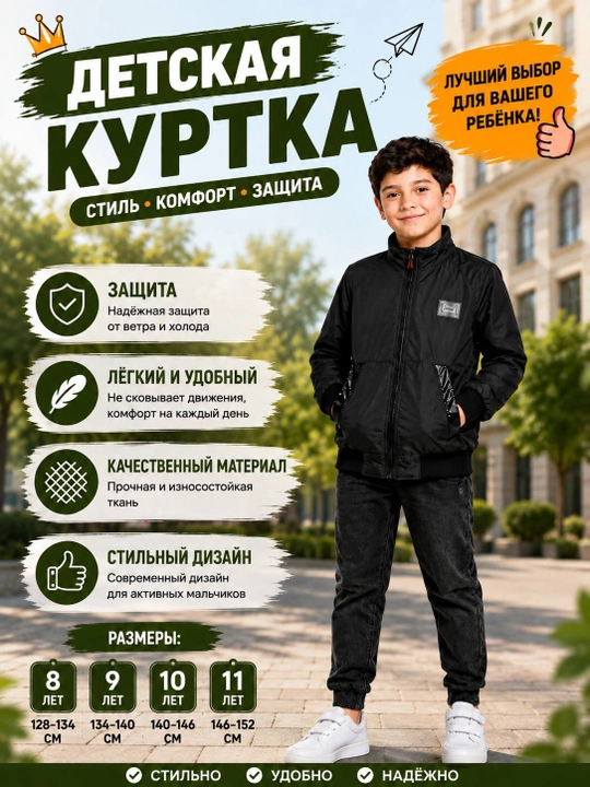 Детская куртка для мальчика, демисезонная, осенняя и весенняя, лёгкая,детская куртка
