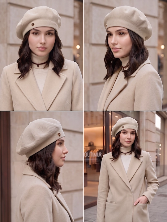 Ayollar uchun beretka, klassik to'qilgan beret va shapka Boni SNOWL