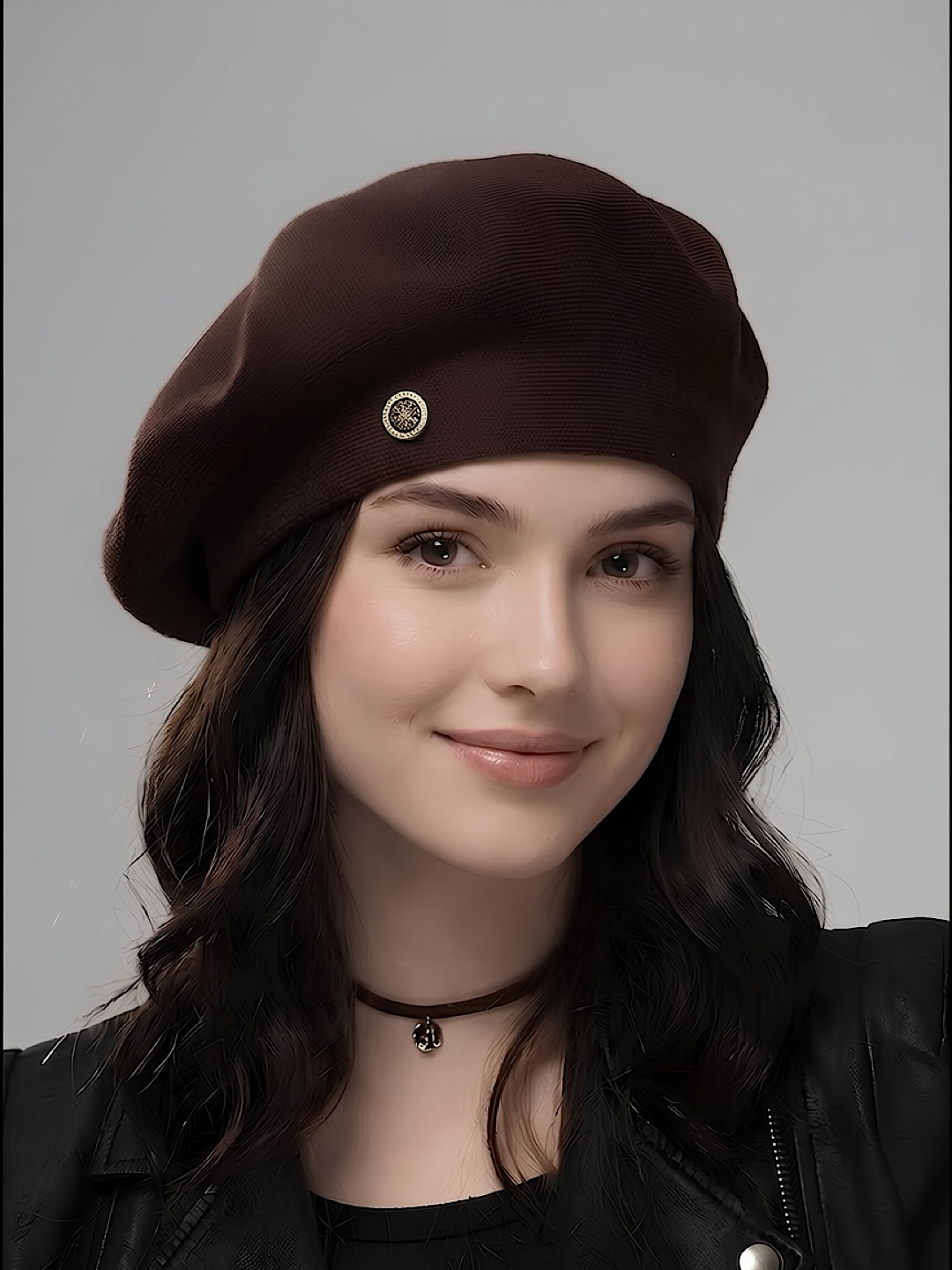 Ayollar uchun beretka, klassik to'qilgan beret va shapka Boni SNOWL