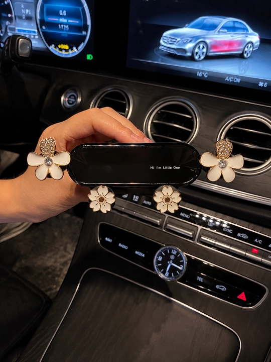 Avtomobil uchun telefon ushlagichi, deflektorga, gulli dizayn, ayollar uchun