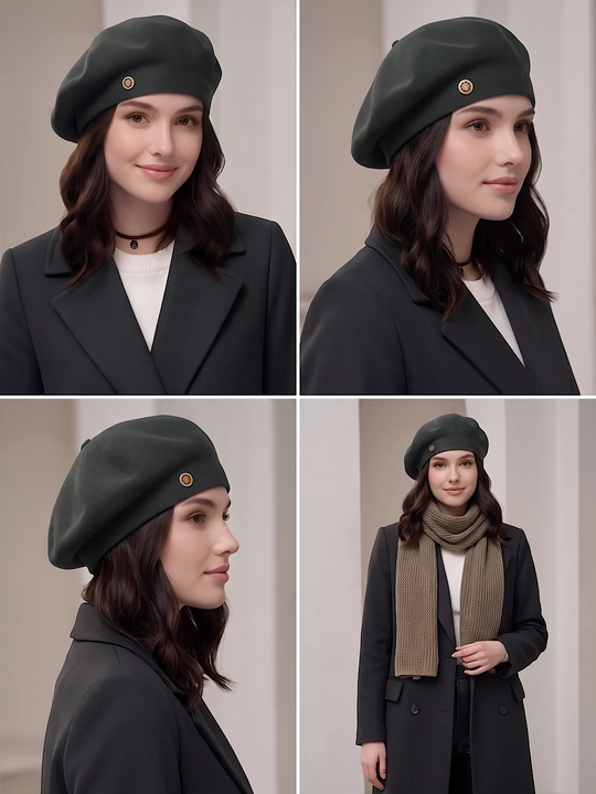 Ayollar uchun beretka, klassik to'qilgan beret va shapka Boni SNOWL