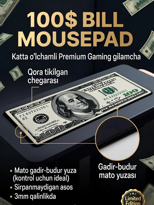 Kompyuter gilamchasi , kompyuter aksessuarlari 90x40 sm  gamer kovrik - 