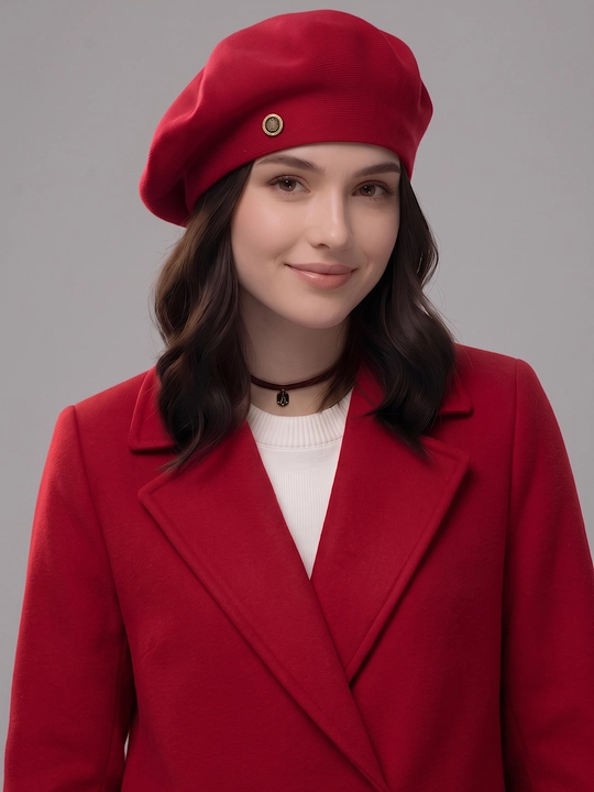 Ayollar uchun beretka, klassik to'qilgan beret va shapka Boni SNOWL