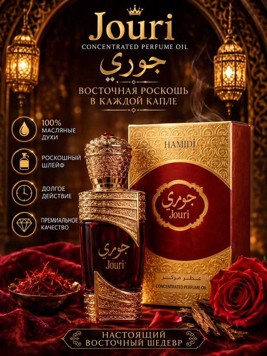 HAMIDI, Jouri — Sharqona jozibani o‘zida mujassam etgan unisex atir moyi, 20 ml - 