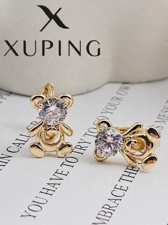 Золотого цвета серьги для женщин, бижутерия, Xuping