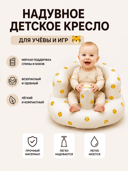 Надувная игрушка для обучения малыша сидению - 