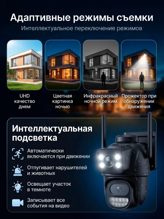 Камера видеонаблюдения, уличная, Wi-Fi, водонепроницаемая, ICSee, Hopeway