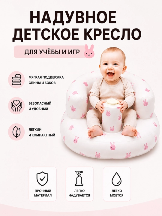 Надувная игрушка для обучения малыша сидению - 