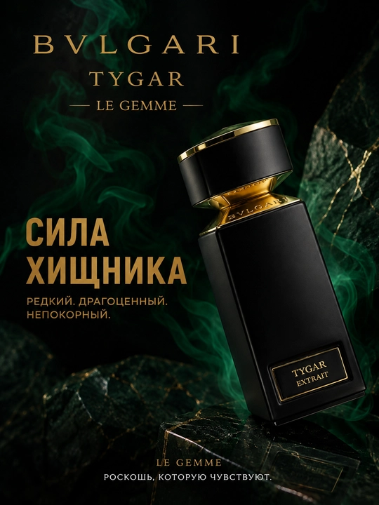 Le Gemme Tygar Bvlgari для мужчин, грейпфрут, имбирь, амброксан ноты, экстракт духов - 