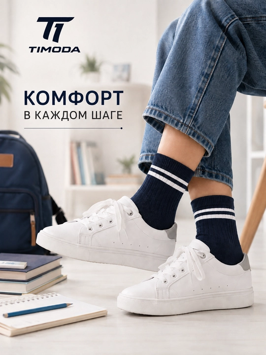 TIMODA 7020 — bolalar paypoqlari, 3 juft, 31-34 o'lcham - 