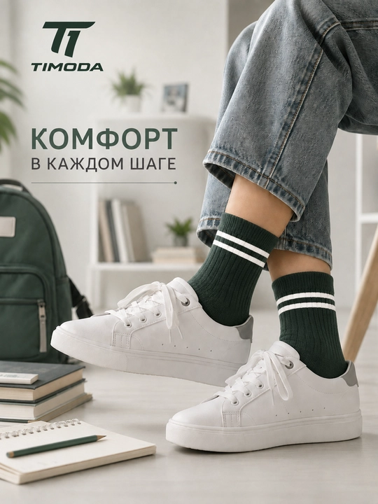 TIMODA 7020 — bolalar paypoqlari, 3 juft, 31-34 o'lcham - 
