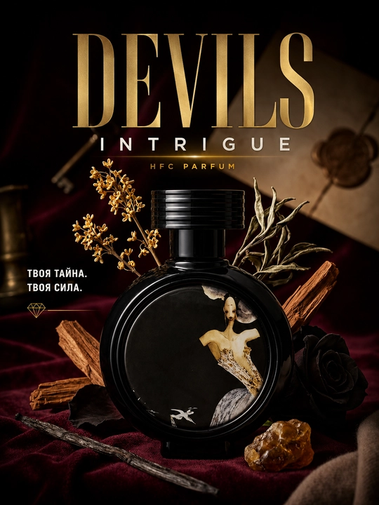 Devil's Intrigue женские духи, белые цветы, жасмин, флердоранж, мускус, парфюм, стойкие - 