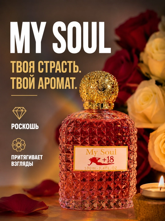 My Soul женские духи, персик, жасмин, ваниль, мускус, парфюм, стойкие, парфюмерная вода - 