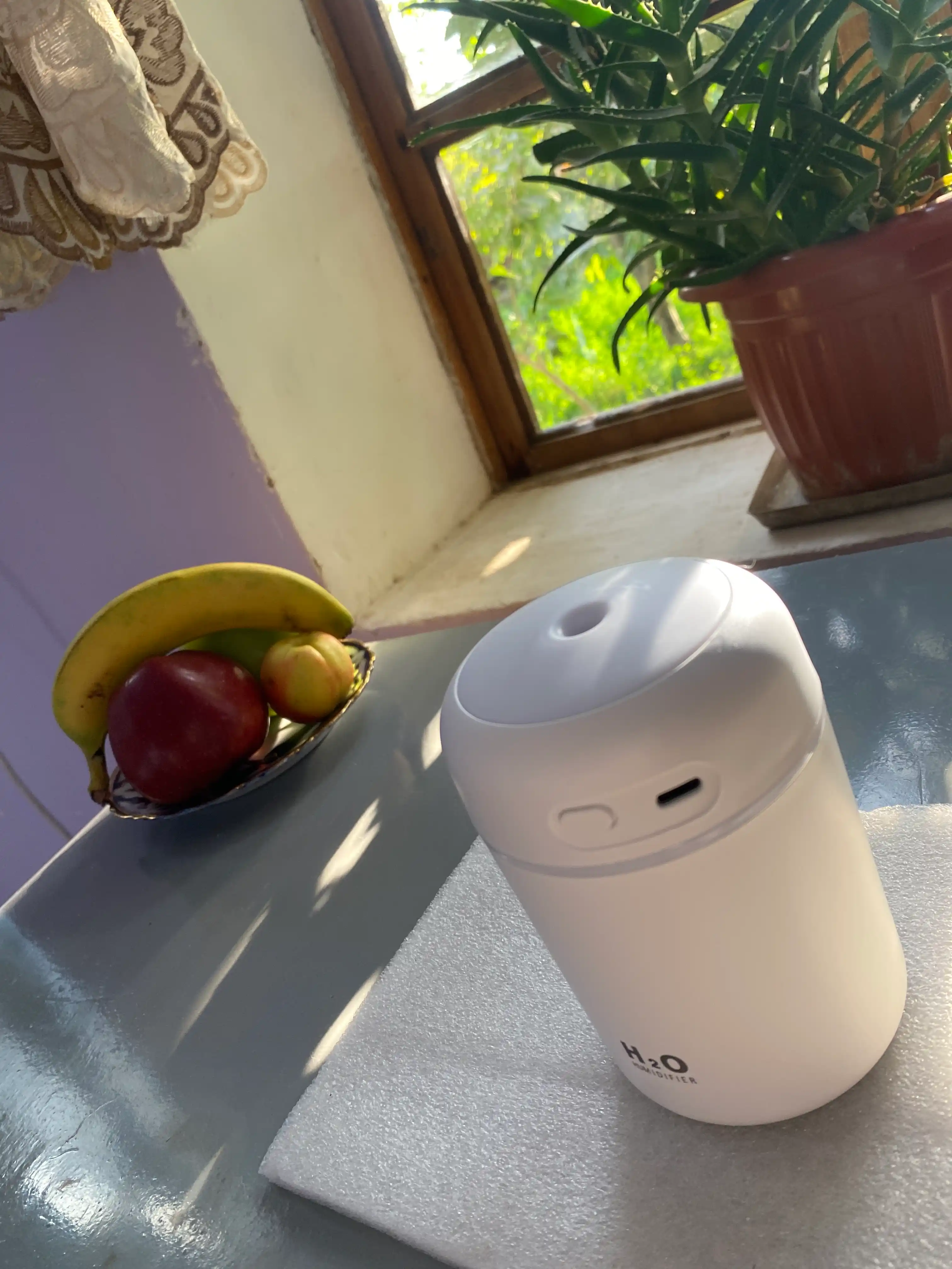 Havo namlagich, USB orqali ishlaydi, rangli yoritgichli, uy va avtomobil uchun