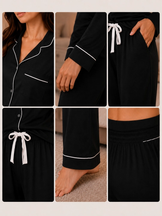 Ayollar pijamasi 2 qismli, uy kiyimi to'plami, yumshoq mato, nafas oluvchi, L-XXXL