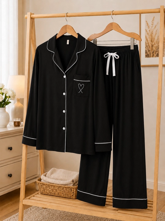 Ayollar pijamasi 2 qismli, uy kiyimi to'plami, yumshoq mato, nafas oluvchi, L-XXXL