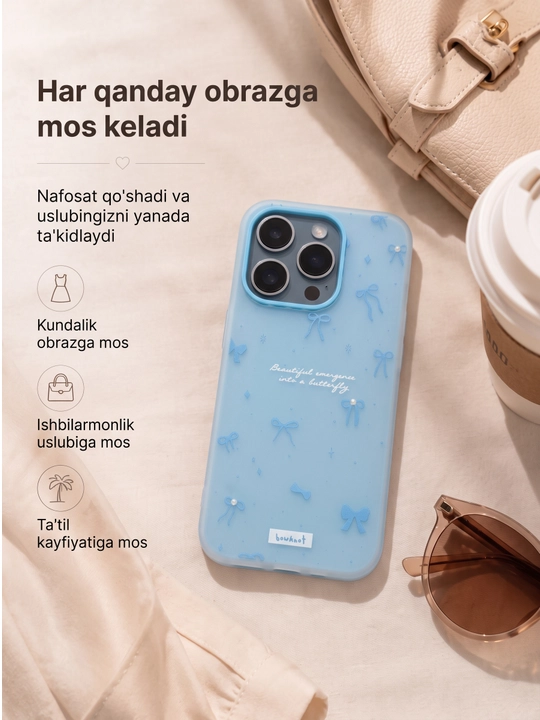 IPhone XR, X, XS, XS Max, 11, 12, 13, 14, 15, 16, Pro, Pro Max uchun g'ilof