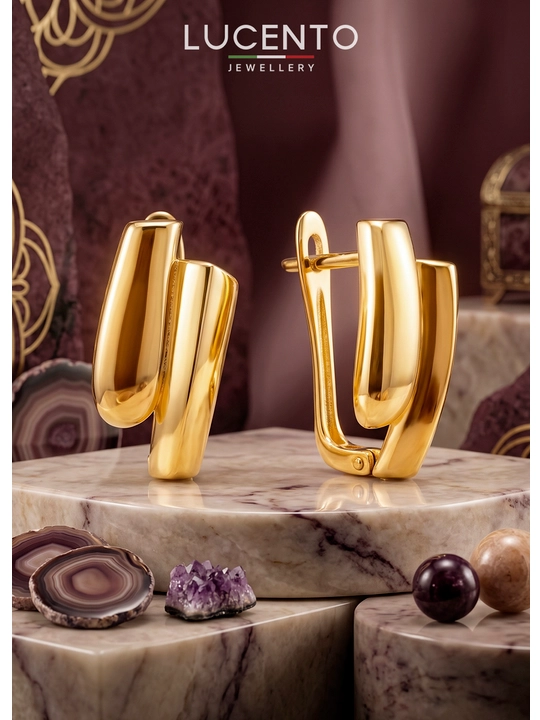 Золотые серьги LUCENTO JEWELLERY 585 проба - 