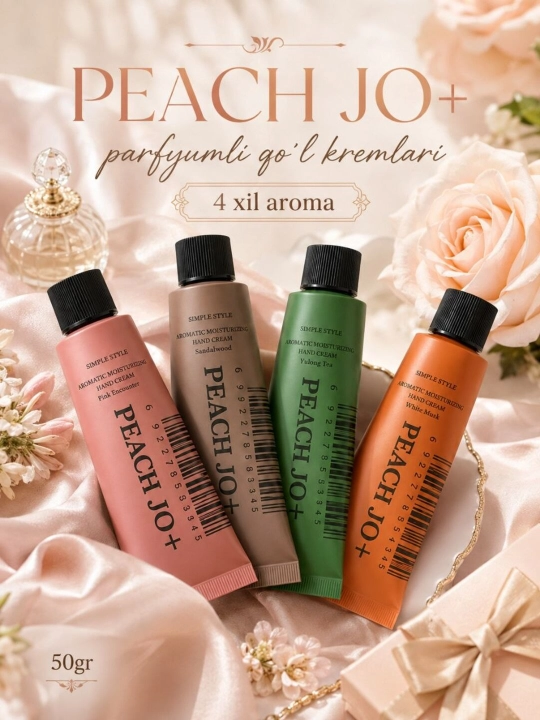Крем для рук PEACH JO+, увлажняющий ароматный крем для мягкости кожи, 50 г