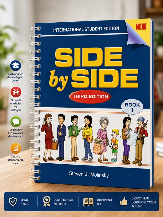 Side by side kitobi. Prujinali pereplyot qilingan holida!