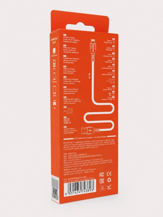 Micro USB, Lightning, Type-C, 1 m, tez zaryadlash va ma’lumot uzatish