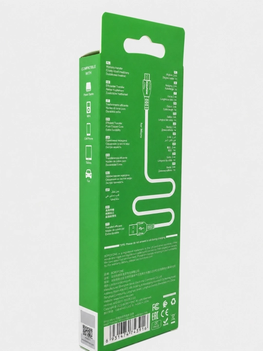Micro USB, Lightning, Type-C, 1 m, tez zaryadlash va ma’lumot uzatish