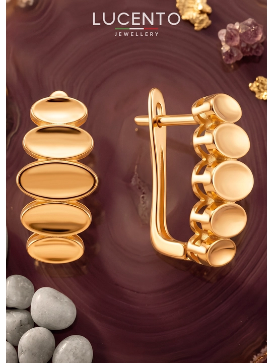 LUCENTO JEWELLERY brendining 585 probadagi nafis ayollar tilla ziraklari